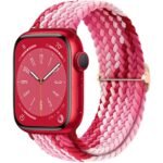 Innova Textile Band за Apple Watch 1/2/3/4/5/6/7/8/9/10/11/SE/SE 2/SE 3 (42/44/45/46/49mm) - White/Pink